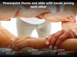 Powerpoint theme and slide with hands joining each other