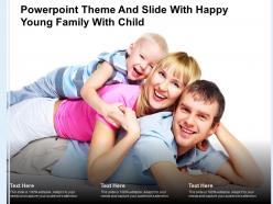 Powerpoint theme and slide with happy young family with child
