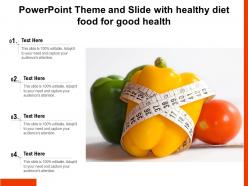 Powerpoint theme and slide with healthy diet food for good health