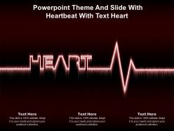 Powerpoint theme and slide with heartbeat with text heart