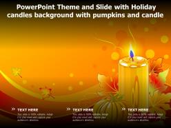 Powerpoint theme and slide with holiday candles background with pumpkins and candle