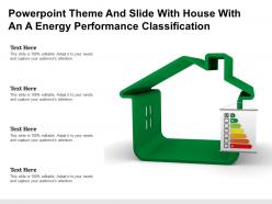 Powerpoint theme and slide with house with an a energy performance classification