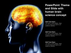 Powerpoint theme and slide with human brain science concept