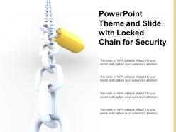 Powerpoint theme and slide with locked chain for security