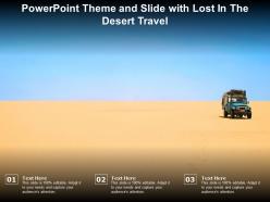 Powerpoint theme and slide with lost in the desert travel