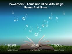 Powerpoint theme and slide with magic books and notes