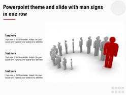 Powerpoint theme and slide with man signs in one row