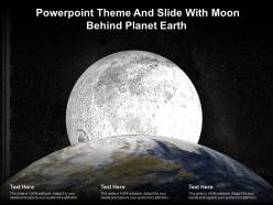 Powerpoint theme and slide with moon behind planet earth