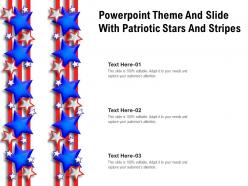 Powerpoint theme and slide with patriotic stars and stripes