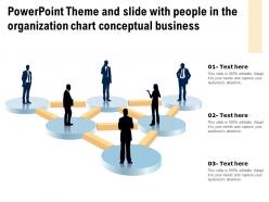 Powerpoint theme and slide with people in the organization chart conceptual business