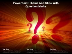 Powerpoint theme and slide with question marks