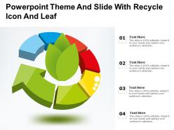 Powerpoint Theme And Slide With Recycle Icon And Leaf