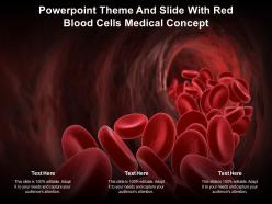 Powerpoint theme and slide with red blood cells medical concept