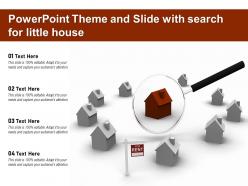 Powerpoint theme and slide with search for little house