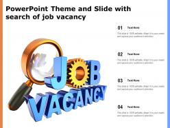 Powerpoint theme and slide with search of job vacancy