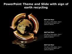 Powerpoint Theme And Slide With Sign Of Earth Recycling