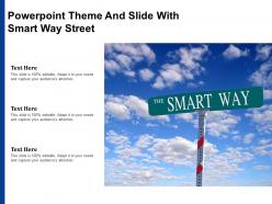 Powerpoint theme and slide with smart way street