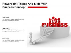 Powerpoint theme and slide with success concept
