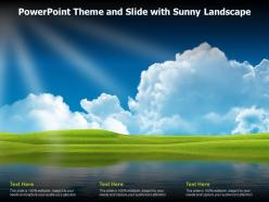 Powerpoint theme and slide with sunny landscape