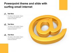 Powerpoint theme and slide with surfing email internet