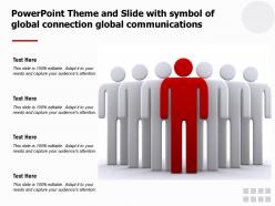 Powerpoint theme and slide with symbol of global connection global communications