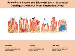 Powerpoint theme and slide with teeth illustration detail goals with our teeth illustration dental