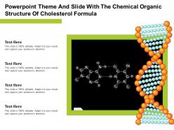 Powerpoint theme and slide with the chemical organic structure of cholesterol formula