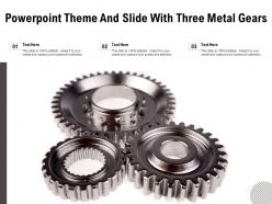 Powerpoint theme and slide with three metal gears