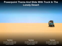 Powerpoint theme and slide with truck in the lonely desert