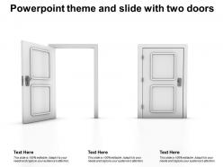Powerpoint theme and slide with two doors