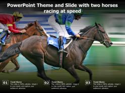 Powerpoint theme and slide with two horses racing at speed