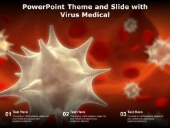 Powerpoint theme and slide with virus medical