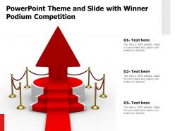 Powerpoint theme and slide with winner podium competition