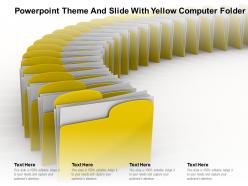 Powerpoint theme and slide with yellow computer folder