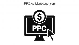 PPC Ad Monotone Icon In Powerpoint Pptx Png And Editable Eps Format