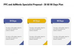 Ppc and adwords specialist proposal 30 60 90 days plan ppt powerpoint show topics