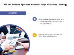 PPC And Adwords Specialist Proposal Scope Of Services Strategy Ppt Powerpoint Designs
