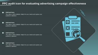 PPC Audit Icon For Evaluating Advertising Campaign Effectiveness