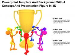 Ppowerpoint template and background with a concept and presentation figure in 3d