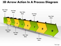 PPT 3d arrow action in process diagram Business PowerPoint Templates 9 stages