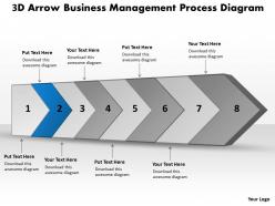PPT 3d arrow business management process diagram PowerPoint Templates 8 stages