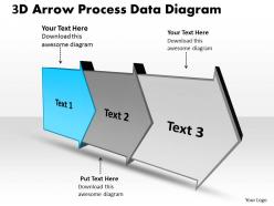 Ppt 3d arrow process data powerpoint for kids diagram free business templates 3 stages
