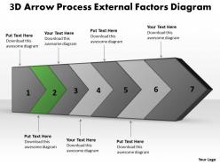 Ppt 3d arrow process external factors diagram business powerpoint templates 7 stages