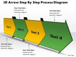 Ppt 3d arrow step by process spider diagram powerpoint template business templates 4 stages