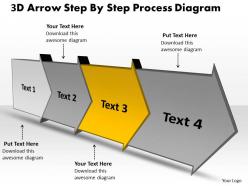 PPT 3d arrow step by process spider diagram powerpoint template Business Templates 4 stages