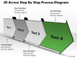 Ppt 3d arrow step by process spider diagram powerpoint template business templates 4 stages