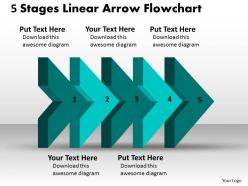 Ppt 5 state diagram linear arrow flowchart business powerpoint templates 5 stages