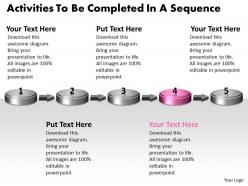 Ppt activities to be completed in sequence business powerpoint templates 5 stages
