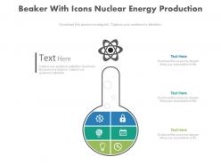 Ppt beaker with icons nuclear energy production flat powerpoint design