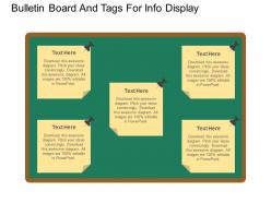 Ppt bulletin board and tags for info display flat powerpoint design